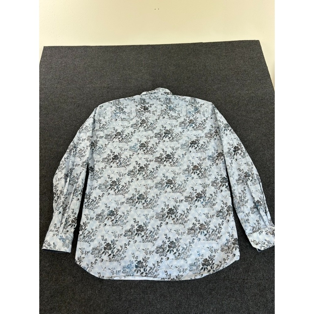 Eight X Premium Buckle Men's LS Shirt Classic Fit XXL Blue Black Floral‎ Casual - Picture 11 of 16